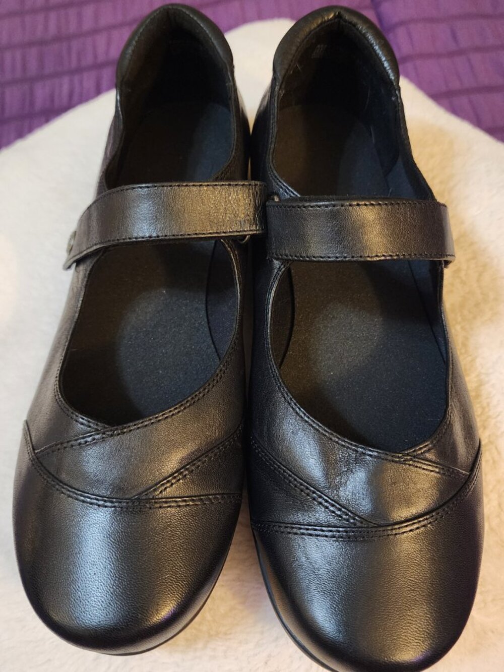 ABEO 24/7 Pro System Womens Mary Jane Black Leather Slip Resistant Size 9